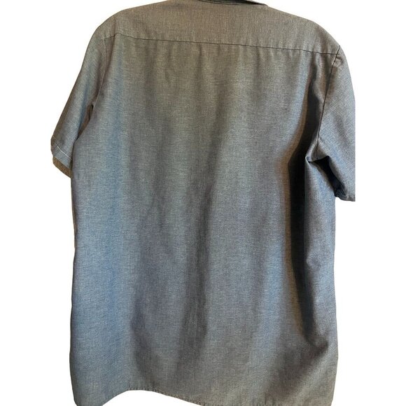 Dickies Mens Short Sleeve Work Shirt Large 50% Polyester 50% Cotton Blue - Picture 2 of 5